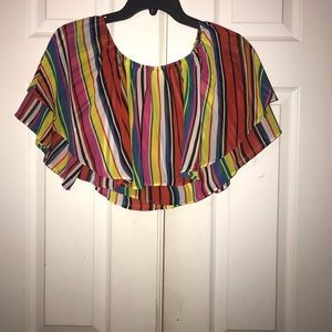 Super Cute Off Shoulders Multi Color top